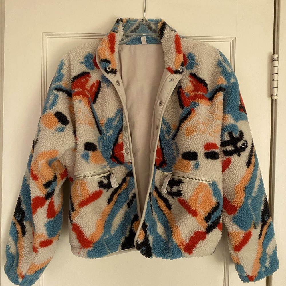 Free People Hit the Slopes Printed Fleece Jacket!!!